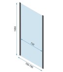 REA/S - Sprchová kabina Rapid Swing Chrome Dveře: 120 x Sprchová zástěna: 90 KPL-K05556
