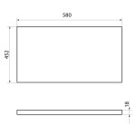 AQUALINE - ALTAIR deska pod umyvadlo 58x45,2 cm, dub emporio AI860