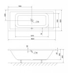 Kielle - Arkas I Obdélníková vana 180x80 cm, bílá 11111551