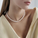 Perlový náhrdelník Francesca - stříbro 925/1000, 40 cm Bílá