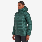 Dámská péřová bunda Montane Ant-freeze XT Hoodie dark wakame green L