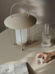 Ferm LIVING Kovová lucerna Abri Cashmere, krémová barva, kov