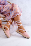 Dámské vázané espadrilky Big Star JJ274864 Růžová 39