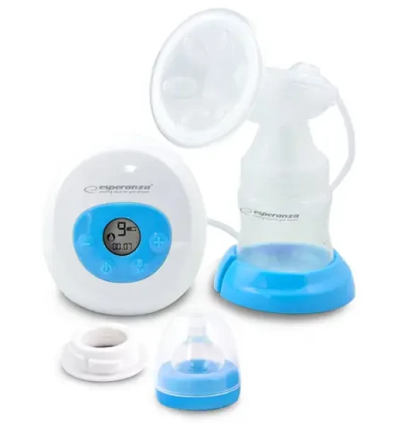 Esperanza ECM001B Bebita odsávačka mléka bílo-modrá / elektrická / sání i stimulace / 150 ml (DIKESPLAK0001)
