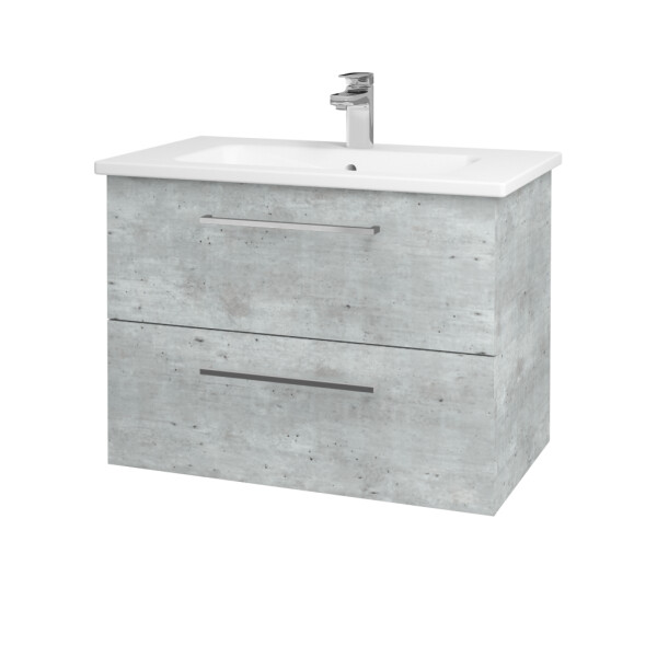 Dřevojas - Umyvadlová skříňka GIO SZZ2 80 - D01 Beton / Úchytka T04 / D01 Beton 82096E