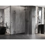 MEXEN/S - Lunar L sprchový kout čtvrtkruh křídlový pravá 100 x 80, transparent, grafit metal 833L-100P-080L-95-00