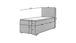Boxspring Rocco 90 látka: Soft 33, Varianta: Pravá