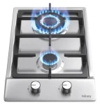 Rozbaleno - IsEasy MGBS-312A nerez / Plynová varná deska / 2 hořáky / 3300 W + 1000 W / NG/LPG / rozbaleno (MGBS-312A.rozbaleno)