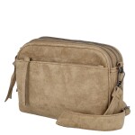 Semišová dámská crossbody kabelka Lory, béžová
