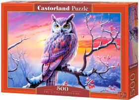 Puzzle Castorland 500 dílků - Dokonalý večer se sovou