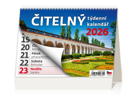 Stolní kalendář 2026 Helma - Čitelný týdenní kalendář