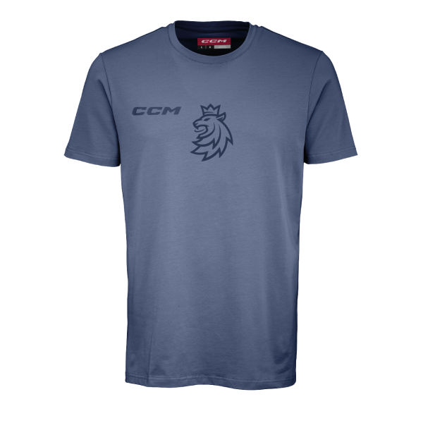 Pánské tričko Český hokej CCM Core Lev Vinyl Blue Velikost: