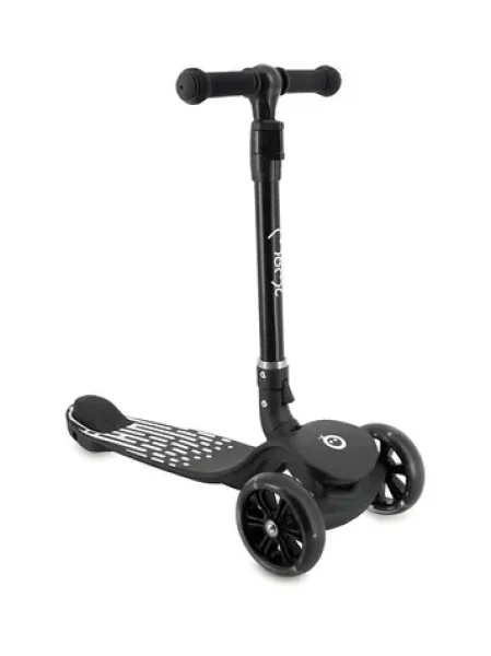 MOMI Koloběžka SAN černá / Tříkolová balanční / LED kolečka / skládací rám / od 3 let (HULA0016)