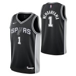 Nike Dětský dres San Antonio Spurs NBA Victor Wembanyama #1 Swingman Černá (YOUTH)