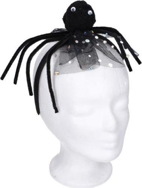 Set karneval W053405 - čelenka s ozdobou černý pavouk