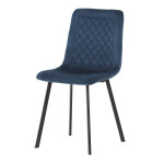 Jídelní židle, modrá, sametová látka, DCL-973 BLUE4