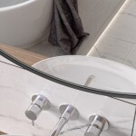 Erga Round, kulaté zrcadlo 120cm, černý rám, ERG-V01-ROUND-1212-BK