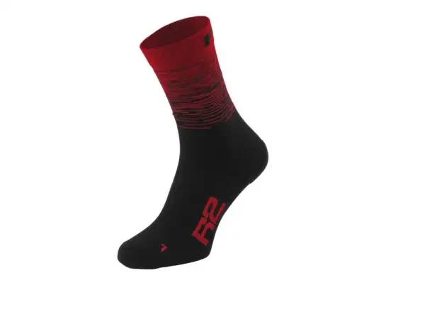R2 Race cyklistické ponožky černá/červená vel. M (39-42)