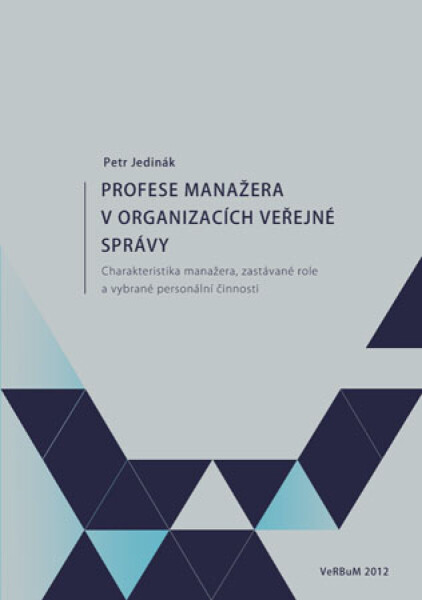 Profese manažera v organizacích veřejné správy - Petr Jedinák