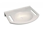 GEBERIT - Publica Umyvadlo bezbariérové, 60x55x12 cm, bez přepadu, bez otvoru pro baterii, alpská bílá 501.041.00.1