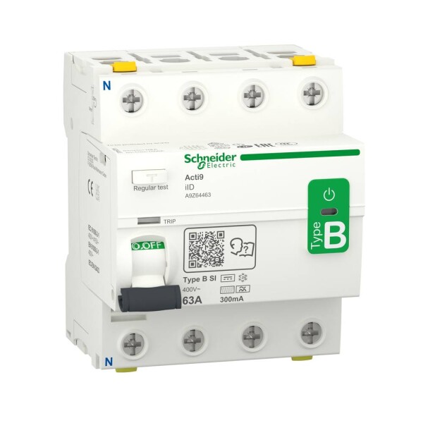 Schneider Electric A9Z64463 A9Z64463 ochranný proudový spínač zbytkový proudový chránič B 63 A 0.3 A