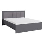 Postel Smart SR6 - kovový rám + úložný prostor Dveře: Dub sonoma / Bílá