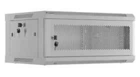 Lanberg WF01-6404-23S šedá / Nástěnný rozvaděč 19" / 4U / 600×450 mm / perforované dveře / Flat pack (WF01-6404-23S)