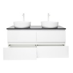 Koupelnová skříňka s umyvadlem SAT B-Way 119x50x45 cm bílá lesk BWAY2120WTK2BB BWAY2120WTK2BB