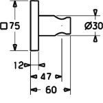 HANSA - Držáky Držák sprchy, chrom 44440100