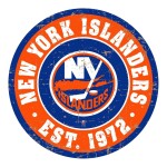 Mustang Cedule New York Islanders NHL 22" Round Distressed Logo