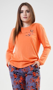 Dámské pyžamo Vienetta Secret Nicol oranžová