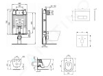 IDEAL STANDARD - ProSys Set předstěnové instalace, klozetu a sedátka Tesi, tlačítka Oleas M2, Aquablade, SoftClose, chrom mat ProSys80M SP74