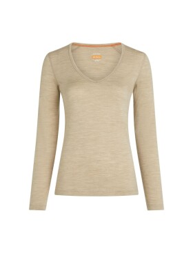 ICEBREAKER Wmns Merino 200 Oasis LS V Neck, Bay Heather velikost: L