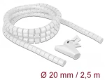 DeLock Spirálová hadice na kabel 2.5m x 20mm bílá (18840)