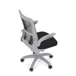 Dětská židle, výškově nastavitelná, šedá síťovina, KA-K2008 GREY