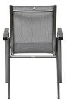 KETTLER CIRRUS stohovatelné, hliníkové křeslo - antracit / šedá