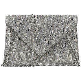 Luxusní dámské psaníčko Michelle Moon Elizara, stříbrné