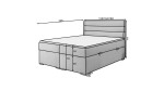 Boxspring Softy Rozměr: 180 x 200 cm, látka: Sawana 14