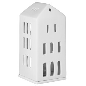 Räder Porcelánový svícen domeček Hipped Roof, bílá barva, porcelán