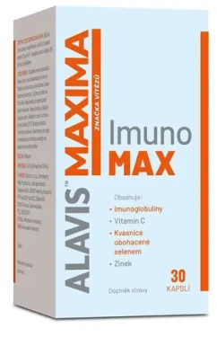 ALAVIS MAXIMA ImunoMAX 30 kapslí / Doplněk stravy / Obsahuje minimálně 30 % imunoglobulinů v jedné kapsli (V418)