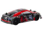 Mamido RC auto na dálkové ovládání 1:18 gumová kola Drift červené