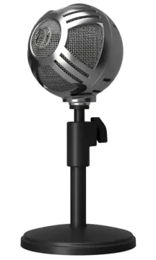 AROZZI SFERA stříbrno-černá / stolní mikrofon / všesměrový / USB (SFERA-CHROME)