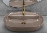 REA - Umyvadlo na desku Aura 61 Beige Shiny REA-U6381