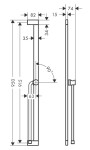 HANSGROHE - Unica Sprchová tyč 95 cm, se sprchovou hadicí, kartáčovaný černý chrom 24403340
