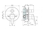 IDEAL STANDARD - Alpha Baterie pod omítku, s tělesem, pro 2 spotřebiče, chrom A7185AA