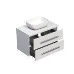 Koupelnová skříňka s krycí deskou SAT Cube Way 80x53x46 cm bílá lesk CUBE46803BI45 CUBE46803BI45