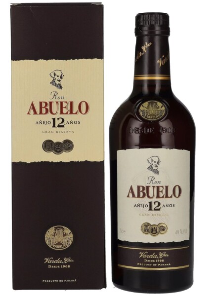 Ron Abuelo Anejo Rum 12y 40% 0,7 l (tuba)