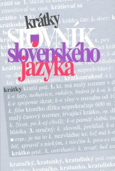 Krátky slovník slovenského jazyka