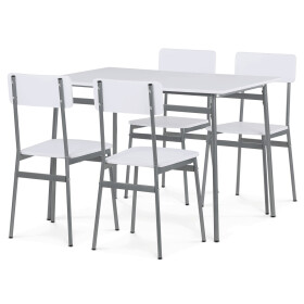 Jídelní set s 4 židlemi, 110x70x76cm, mdf AUT-O2156 WT