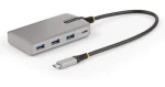 StarTech USB-C Hub 4 porty stříbrná / 3x USB-A + 1x USB-C / 10 Gbps / pro notebooky (HB31C3A1CDPPD3)